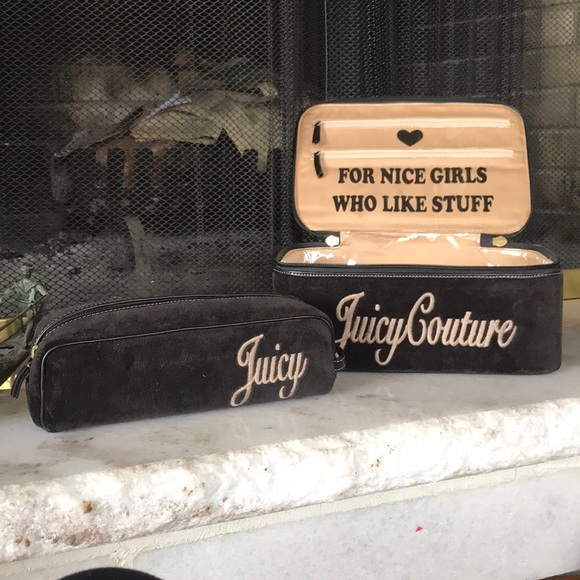 Juicy Couture Handbags - Black velour Juicy Couture Cosmetics Case